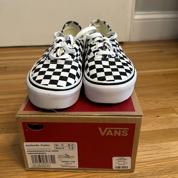 Vans Shoes - Vans Checkerboard Authentic Platform Sneaker Size 7.5 Women/6.0 Male